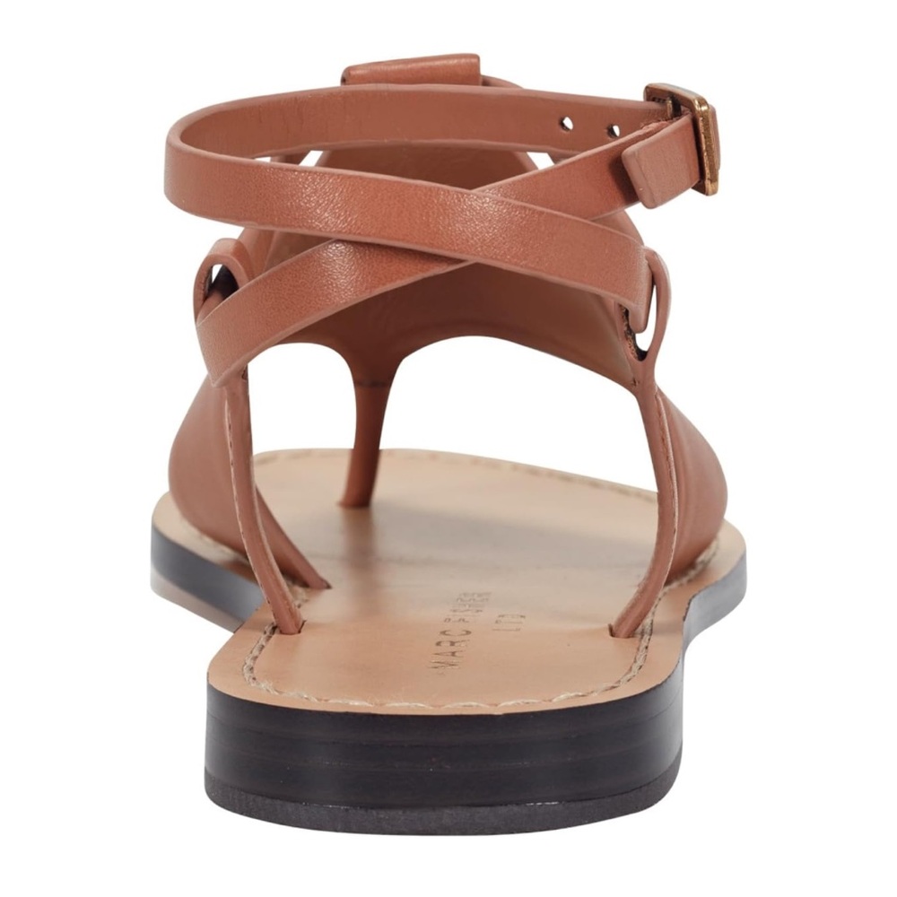NIB Marc Fisher LTD Lille Flat Sandal, Natural Leather - Picture 2 of 8
